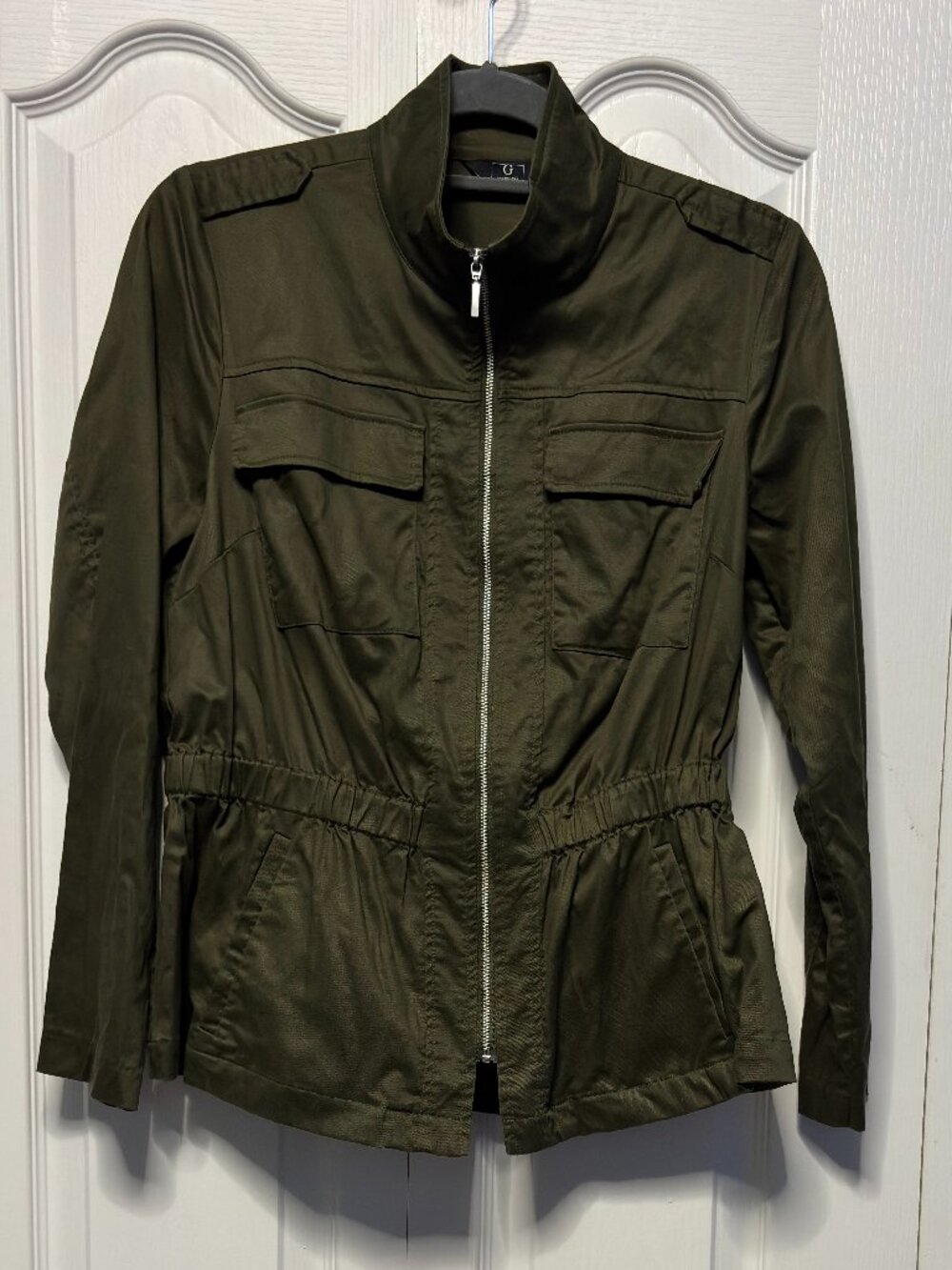 G by Giuliana Olive Utility Jacket Cargo Pockets Size S